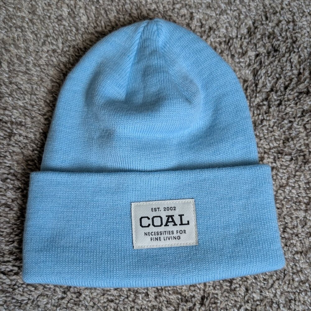 COAL Uniform Recycled Knit Cuff Beanie in Light Blue